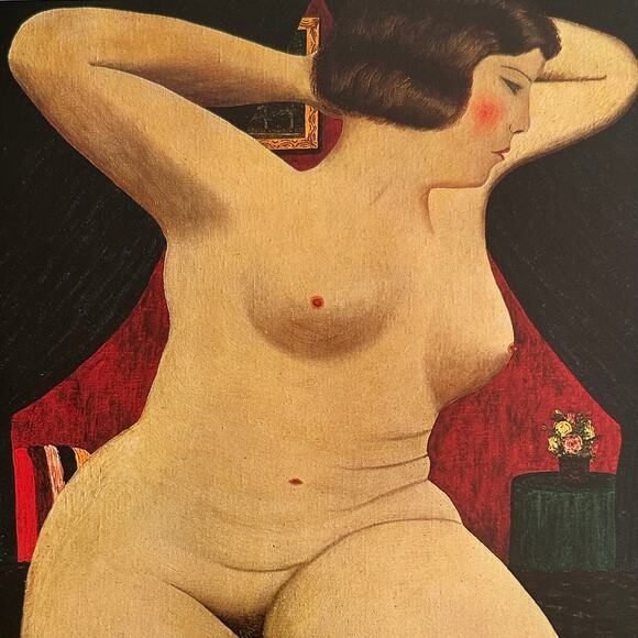 Woman With Raised Arms, Camille Bombois, Naive Art, Book Page, ~ 250727-WH 190 A - Picture 1 of 2